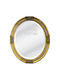 Besty Decor Wall Mirror Oval with Gold Wooden Frame 71x61cm 1pcs