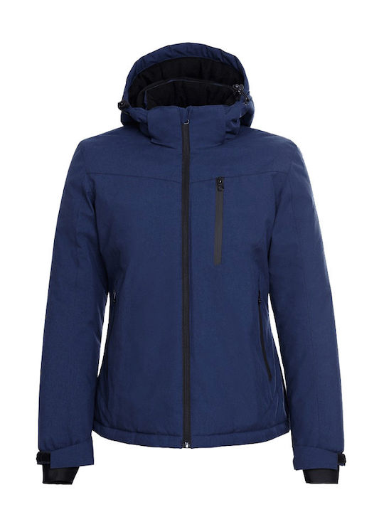 Stenso Montana Women's Waterproof Work Cardigan with Detachable Hood Navy Blue 03001234