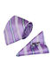 Set de Cravată pentru Bărbați Tipărit în Culorea Violet