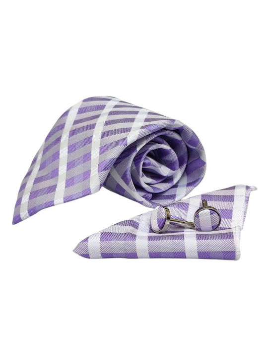 Men's Tie Set Printed Lilac