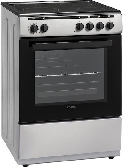 Hyundai Aragaz 69lt cu Plite Ceramice L60cm. Inox