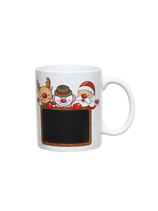Kaemingk Christmas Mug Porcelain White L9.5xW8cm.