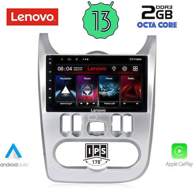 Lenovo Car-Audiosystem für Renault Logan Dacia Staubwedel 2006-2012 (Bluetooth/USB/WiFi/GPS/Apple-Carplay/Android-Auto) mit Touchscreen 9"