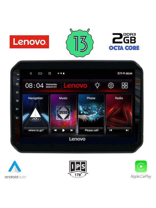 Lenovo Sistem Audio Auto pentru Suzuki Ignis 2016> (Bluetooth/USB/WiFi/GPS/Apple-Carplay/Android-Auto) cu Ecran Tactil 9"
