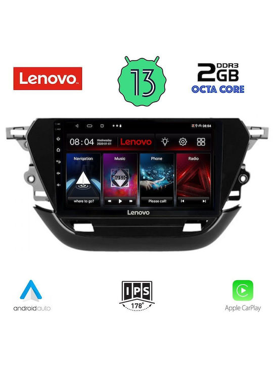 Lenovo Sistem Audio Auto pentru Opel Corsa 2021> (Bluetooth/USB/WiFi/GPS/Apple-Carplay/Android-Auto) cu Ecran Tactil 9"