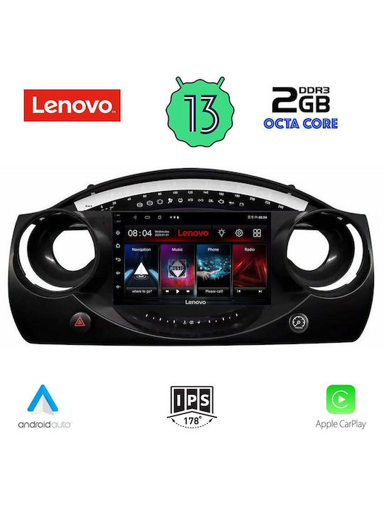Lenovo Car Audio System for Mini Cooper 2000-2006 (Bluetooth/USB/WiFi/GPS/Apple-Carplay/Android-Auto) with Touch Screen 9"