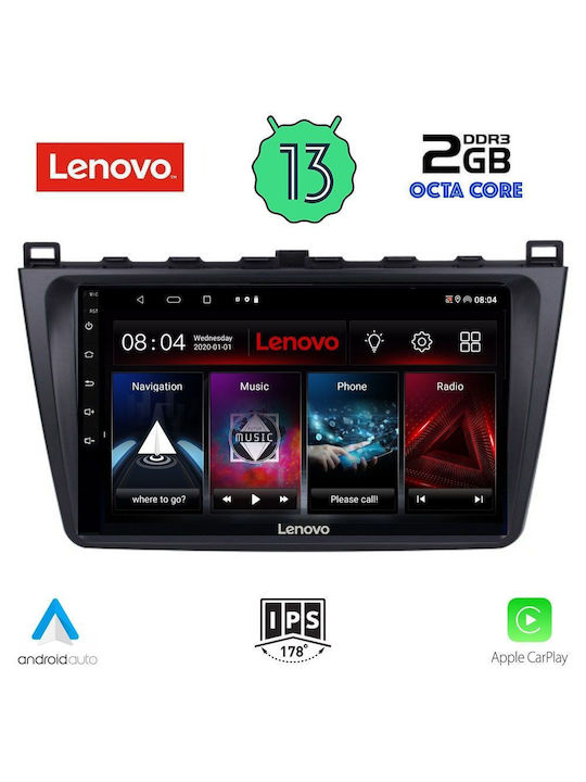 Lenovo Car Audio System for Mazda 6 2008-2012 (Bluetooth/USB/WiFi/GPS/Apple-Carplay/Android-Auto) with Touch Screen 9"