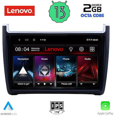 Lenovo Sistem Audio Auto pentru Volkswagen Polo 2014-2017 (Bluetooth/USB/WiFi/GPS/Apple-Carplay/Android-Auto) cu Ecran Tactil 9"