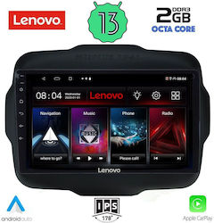 Lenovo Sistem Audio Auto pentru Jeep Renegade 2014> (Bluetooth/USB/WiFi/GPS/Apple-Carplay/Android-Auto) cu Ecran Tactil 9"