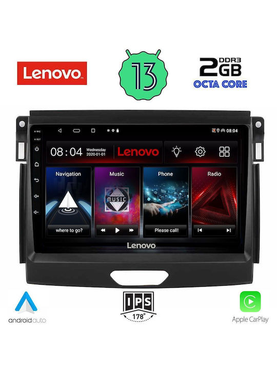 Lenovo Sistem Audio Auto pentru Ford Vânător 2015-2018 (Bluetooth/USB/WiFi/GPS/Apple-Carplay/Android-Auto) cu Ecran Tactil 9"