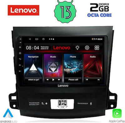 Lenovo Sistem Audio Auto pentru Peugeot 4007 Mitsubishi Outlander Citroen C-Crosser 2006-2012 (Bluetooth/USB/WiFi/GPS/Apple-Carplay/Android-Auto) cu Ecran Tactil 9"