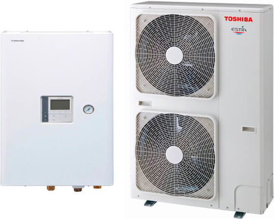 Toshiba Estia Αντλία Θερμότητας 14kW Μονοφασική 65°C Split