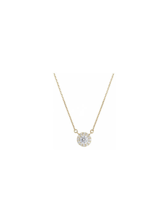 Kontopoulos Necklace from Gold 14K with Zircon