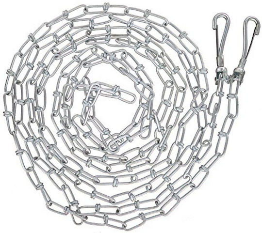 Vltools Dog Leash/Lead Chain Knitted Ν.20 in Silver color 1.8m