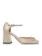 Patent Leather White Medium Heels