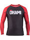Okami Long Sleeve Shirt ORS114 for Jiu-Jitsu Red