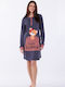 MEI Winter Women's Nightdress Gray