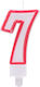 Tpster Birthday Candle Number "7" Multicolored 22634