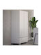 Oslo Zwei Türen Kinderkleiderschrank Grau 101x54x180cm