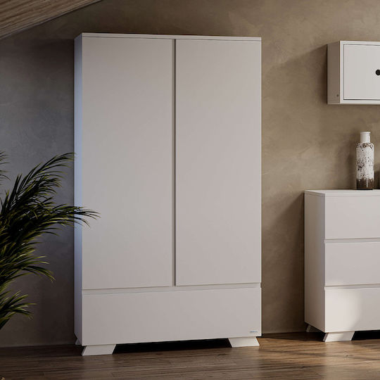 La Maison Two Door Wardrobe White 101x54x180cm