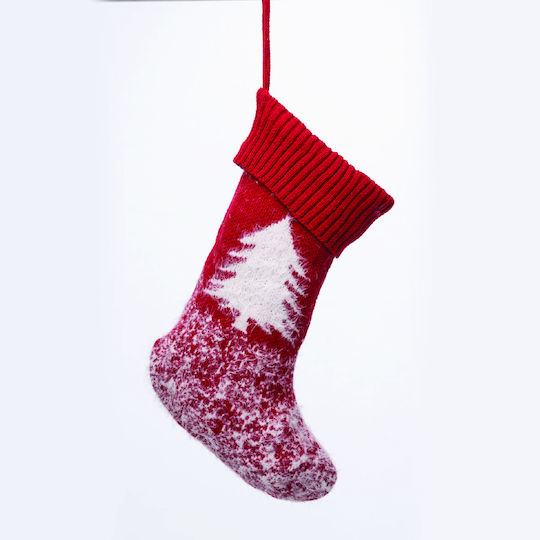 Weihnachtliche Dekorative Socke L46xB20xH20cm. Rot