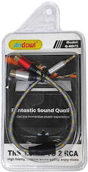 Andowl 3,5 мм мъжки-2x RCA женски Qhd75 Andowl 3,5 мм мъжки-2x RCA женски Qhd75