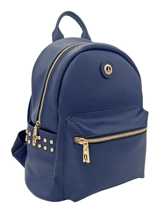 La tour Eiffel Leder Damen Tasche Rucksack Blau