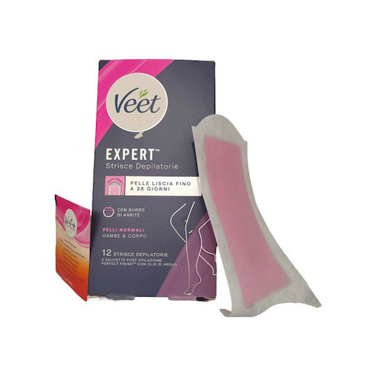 Veet Expert Ταινίες Αποτρίχωσης για Ευαίσθητες Επιδερμίδες 12τμχ