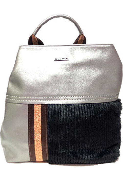 Privata Damen Tasche Rucksack Silber