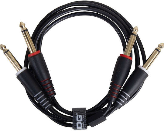 UDG Cable 2 x 6.3mm male - 2x 6.3mm male 3m (U97004BL)