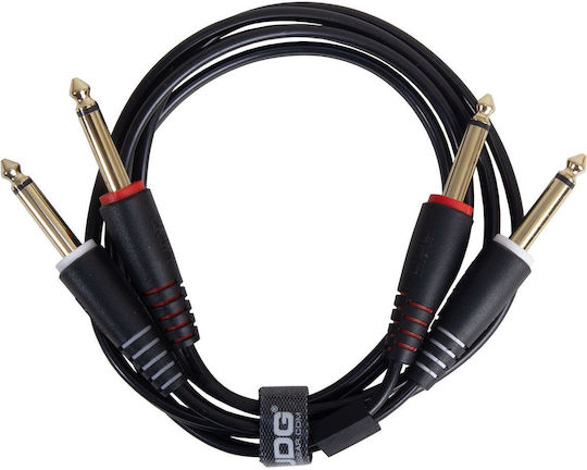 UDG Cable 2 x 6.3mm male - 2x 6.3mm male 1m (U97002BL)