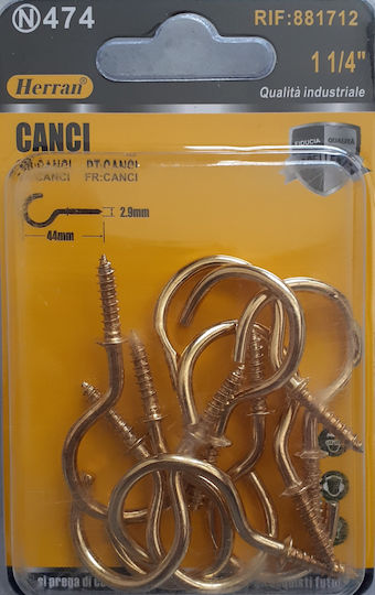 Herran Cârlig cu Diametru M44 și Lungime 44mm 10buc