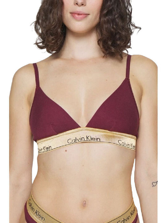 Calvin Klein Women's Bralette Bra Burgundy