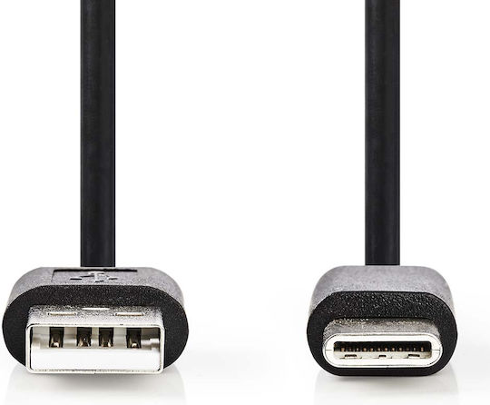 Nedis USB 2.0 Cable USB-C male - USB-A 15W Black 2m (CCGL60601BK20) Bulk