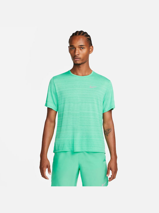 Nike Tricou sportiv pentru bărbați cu mâneci scurte Dri-Fit Verde