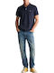 Shield Pique Polo T-shirt Blue