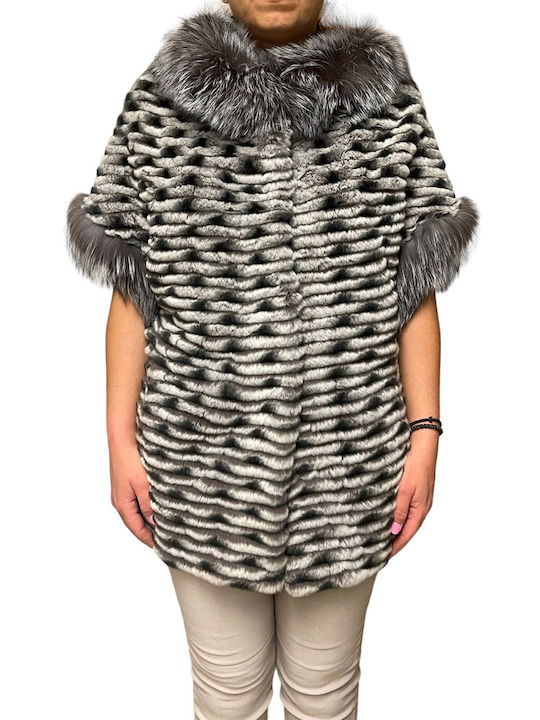 MARKOS LEATHER Women's Short Fur Gray