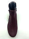 Suave Leather Women's Ankle Boots Burgundy