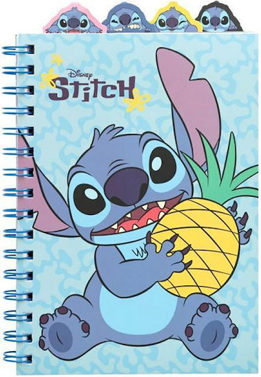 Grupo Erik Σημειωματάριο Σπιράλ A5 80 Φύλλων Ριγέ Lilo & Stitch Tropical