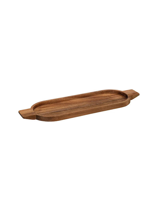 Secret de Gourmet Πιατέλα Σερβιρίσματος Οβάλ Ξύλινη Καφέ 48x15εκ.