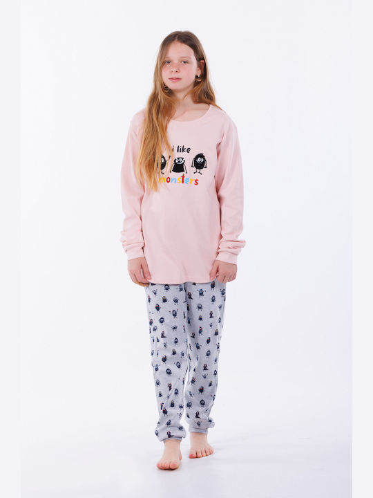 MEI Kids Pyjamas Winter Cotton Pink