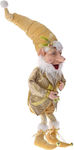 Iliadis Christmas Fabric Figure Elf Gold