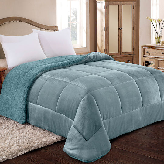 Adam Home Κουβερτοπάπλωμα Υπέρδιπλο 220x240εκ. 805 Πετρόλ 740 GSM