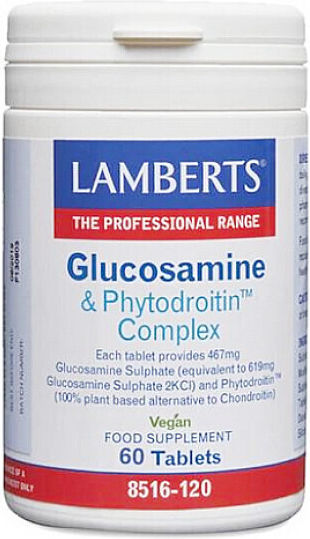 Lamberts Glucosamine & Phytodroitin Complex Food Supplement for Joint and Bone Health 60 Tablets