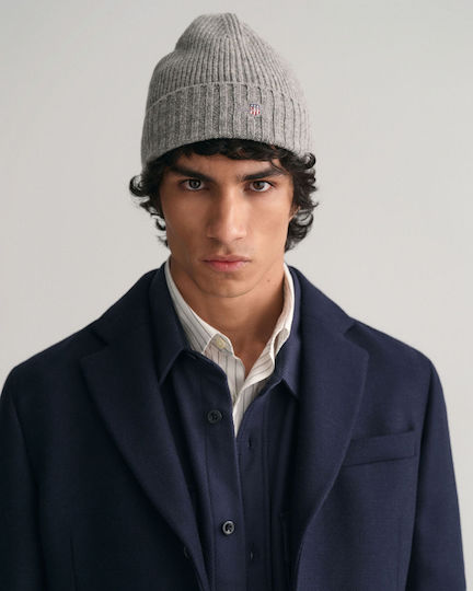 Beanie Ανδρικός Σκούφος Πλεκτός σε Γκρι χρώμα
