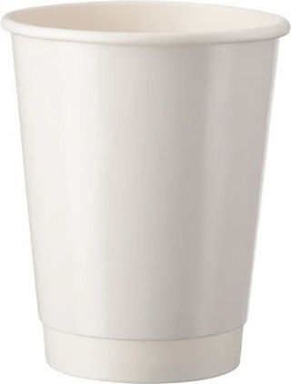 Intertan Disposable Cup Paper Double Wall White 354ml 25pcs