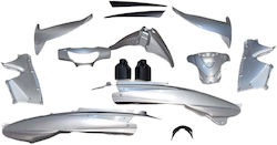 Modenas Motorcycle Plastic Set Silver 14pcs