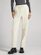 Pepe Jeans Γυναικείο Κοτλέ Παντελόνι με Λάστιχο Λευκό