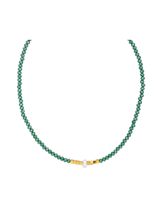 Excite-Fashion Dazzle Dreams Halskette aus Vergoldet Stahl mit Perlen