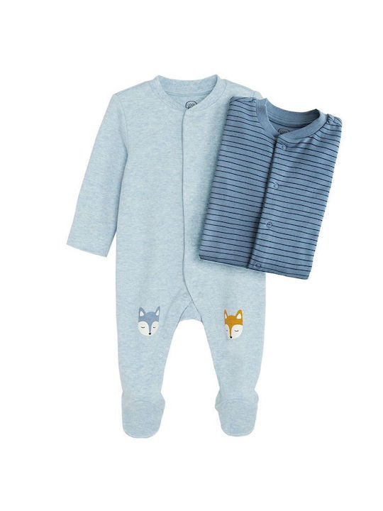 Cool Club Baby Bodysuit Set Long-Sleeved Light Blue